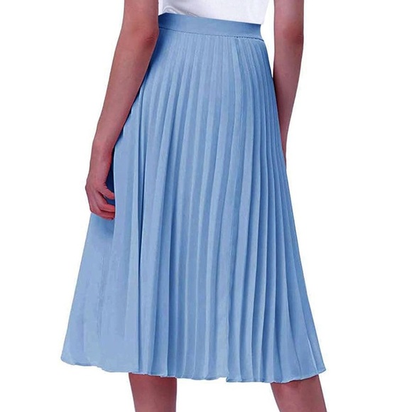 Chic Light Blue Midi Skirt - Picture 1 of 3